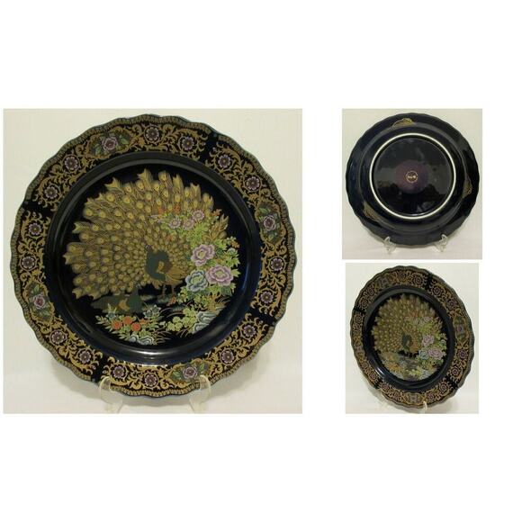 UTSUWA-NO-YAKATA Japan Other - Utsuwa-No-Yakata Japanese Porcelain Charger Japan Art of Tableware Blue Peacock